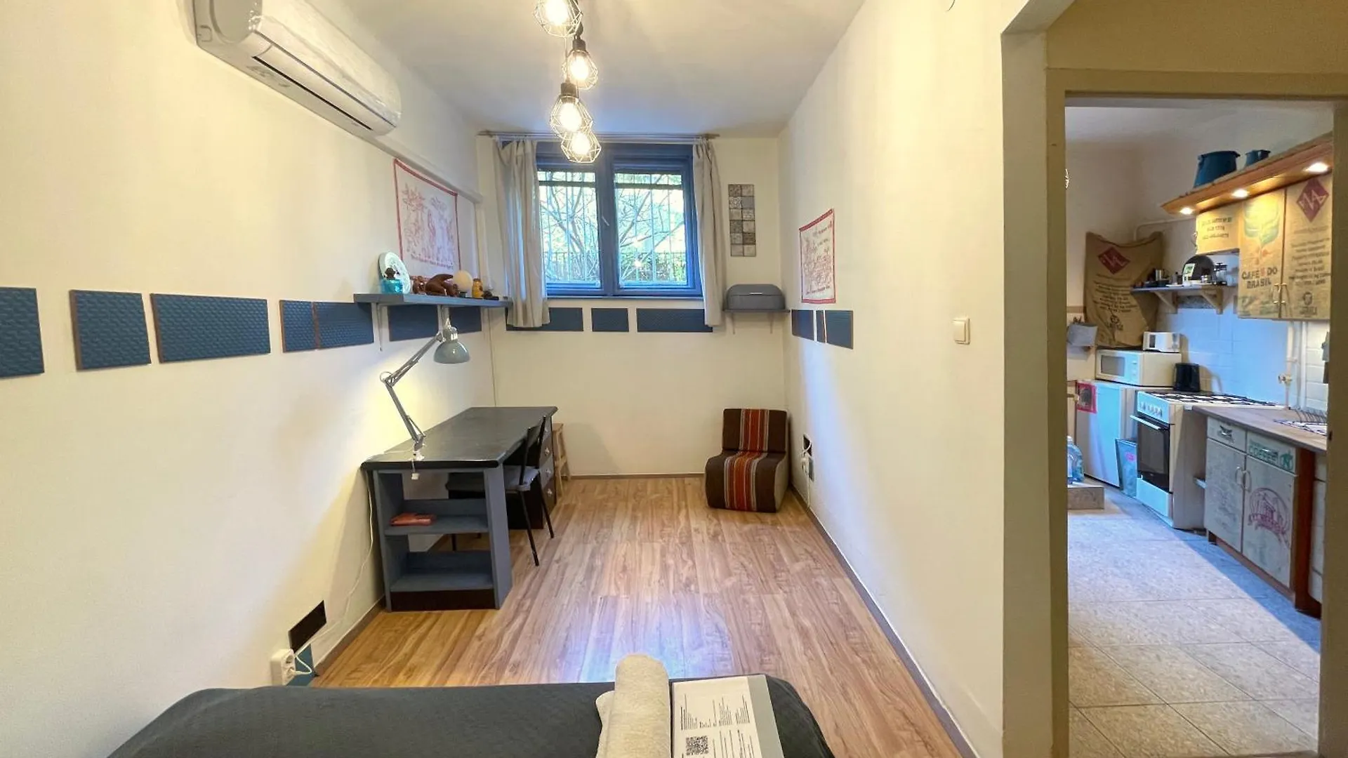 Film Poster Or Coffee Basement Apartman With Terrace location