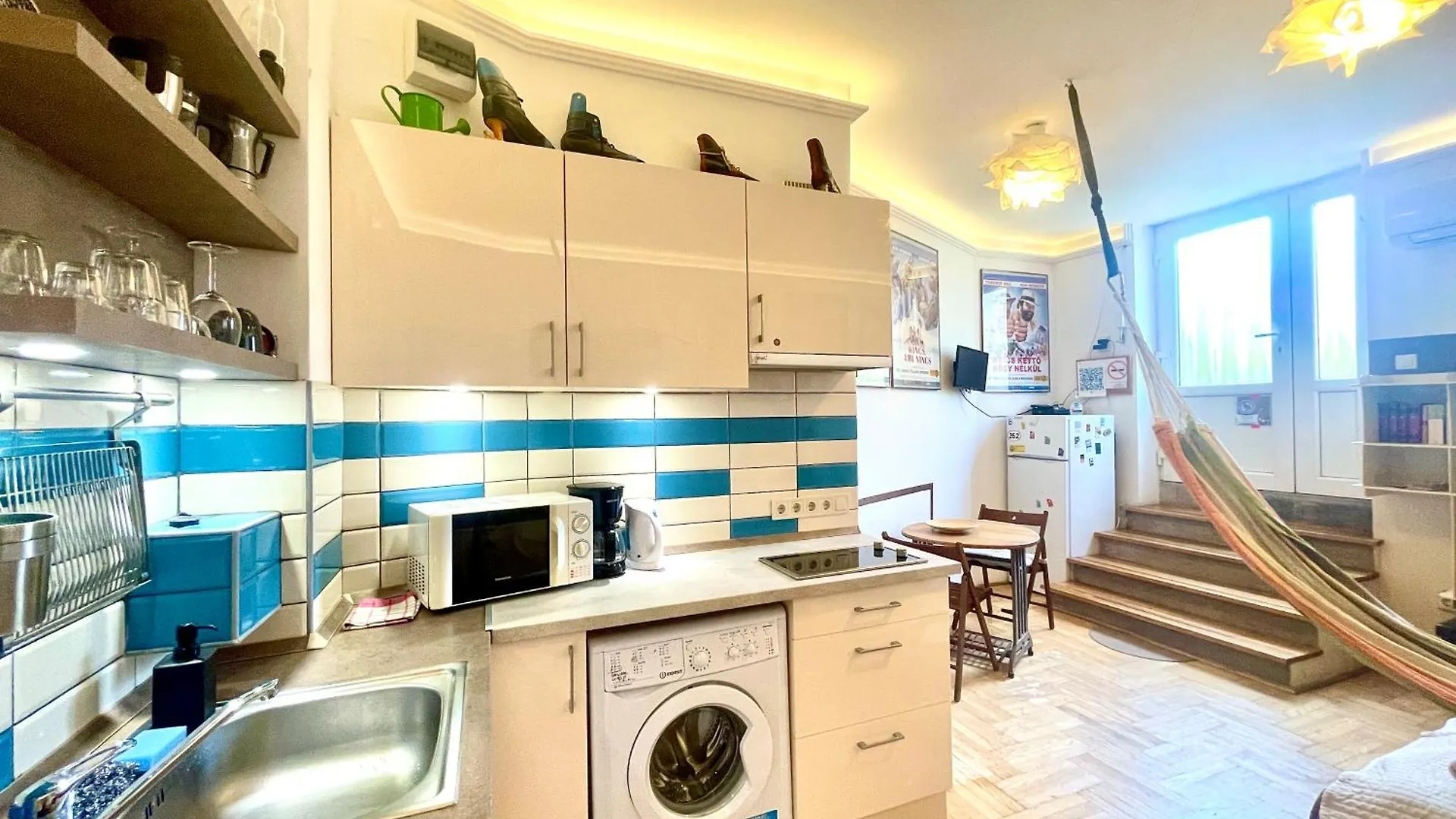 Film Poster Or Coffee Basement Apartman With Terrace Budapest Apartment
